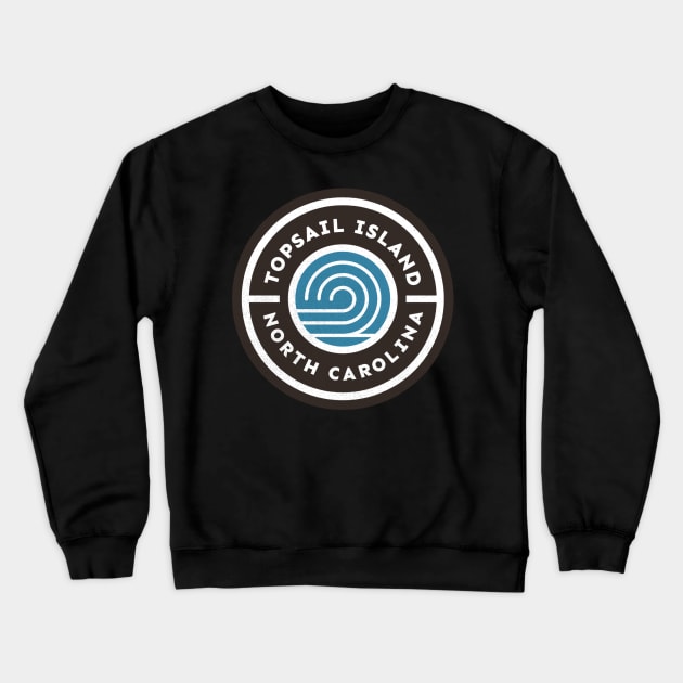 Topsail Island, NC Waves Summer Vacationing Crewneck Sweatshirt by Contentarama